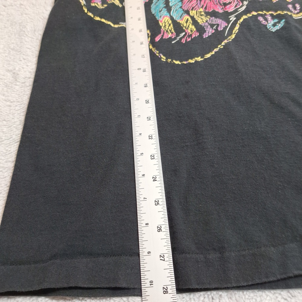 Fruit of the Loom T-Shirt Mens M Black Vintage 90s Square Dance Neon Puff Print - Picture 6 of 7